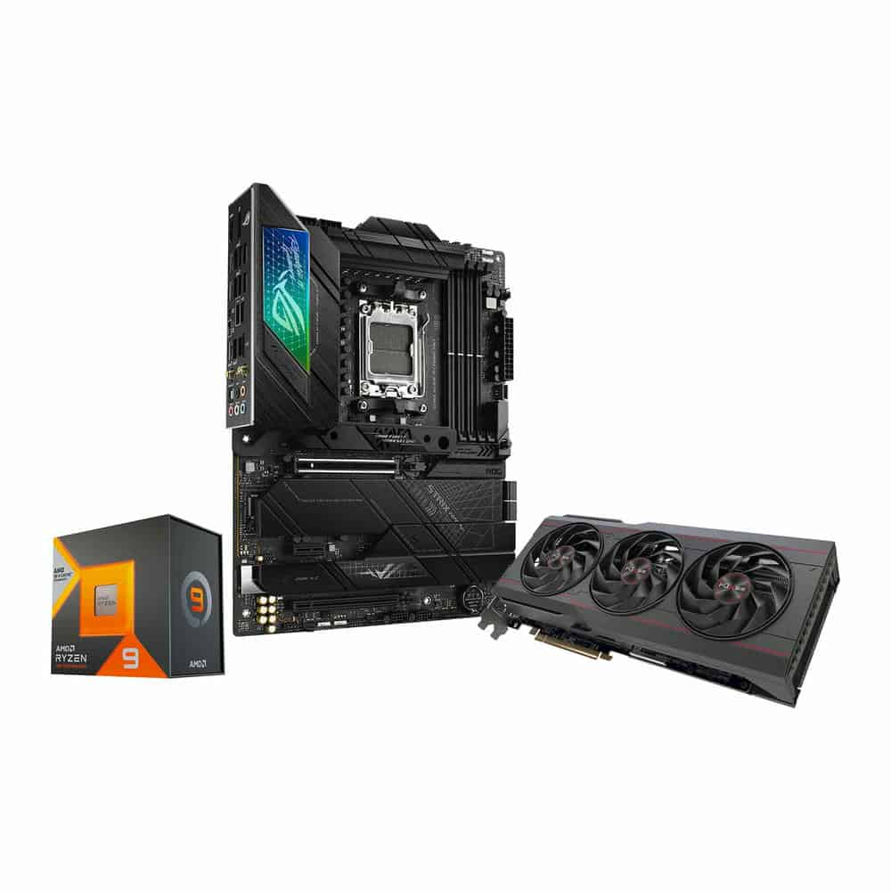 ASUS ROG STRIX X670E-F GAMING WIFI + AMD Ryzen™ 9 7900X3D + Sapphire Pulse 7900 XT AMD bundle